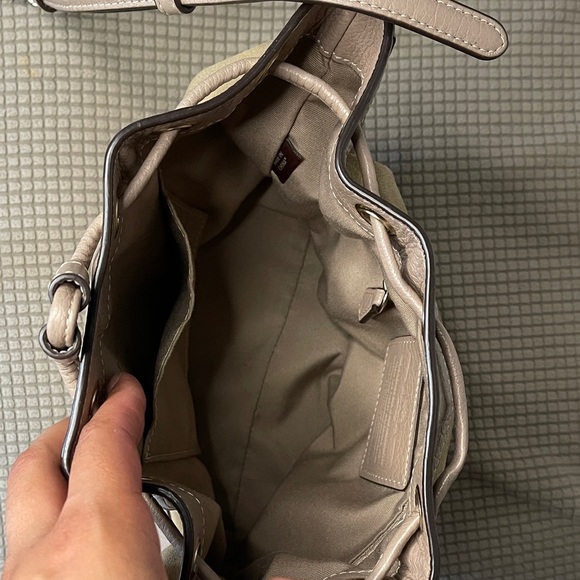 Coach Stage Coach Bucket Beige and Brown Crossbody Bag - Picture 5 of 8